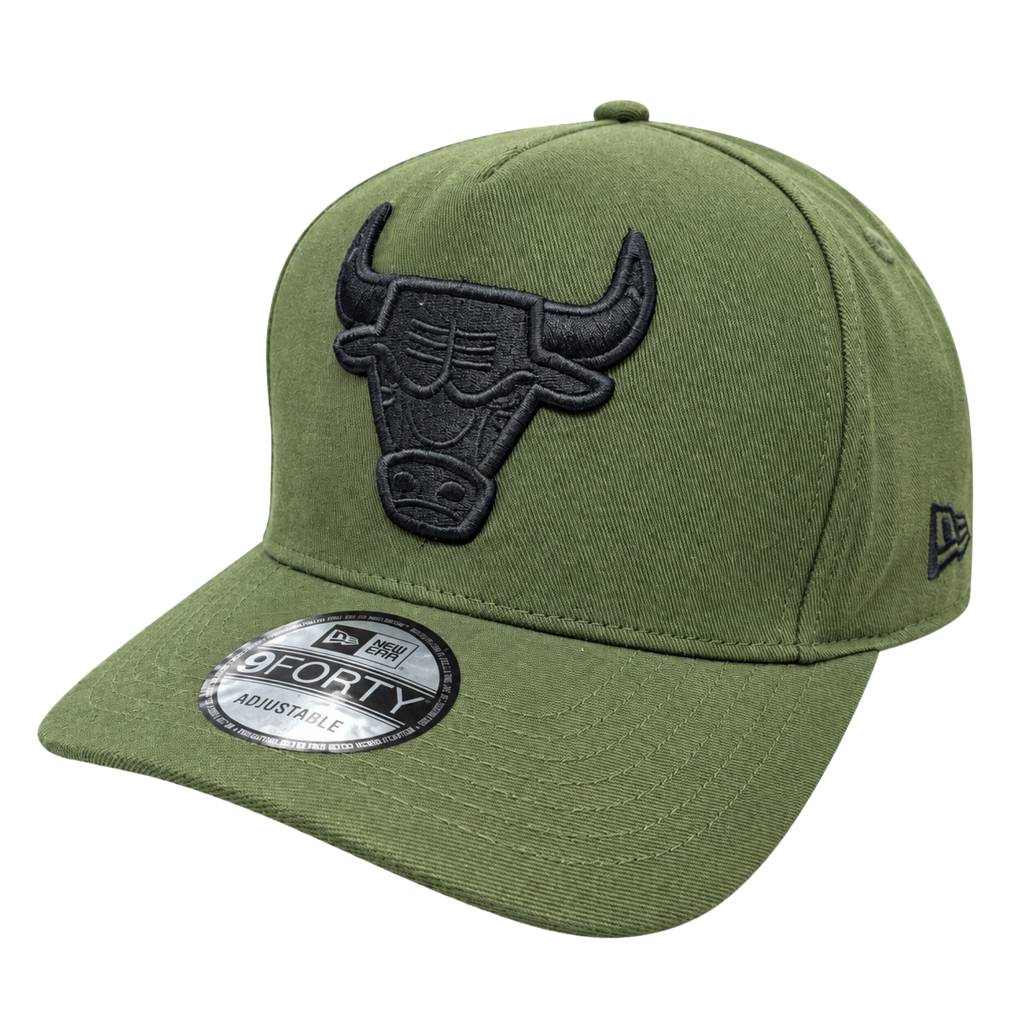 New Era 9FORTY Chicago Bulls – Olive Green & Black
