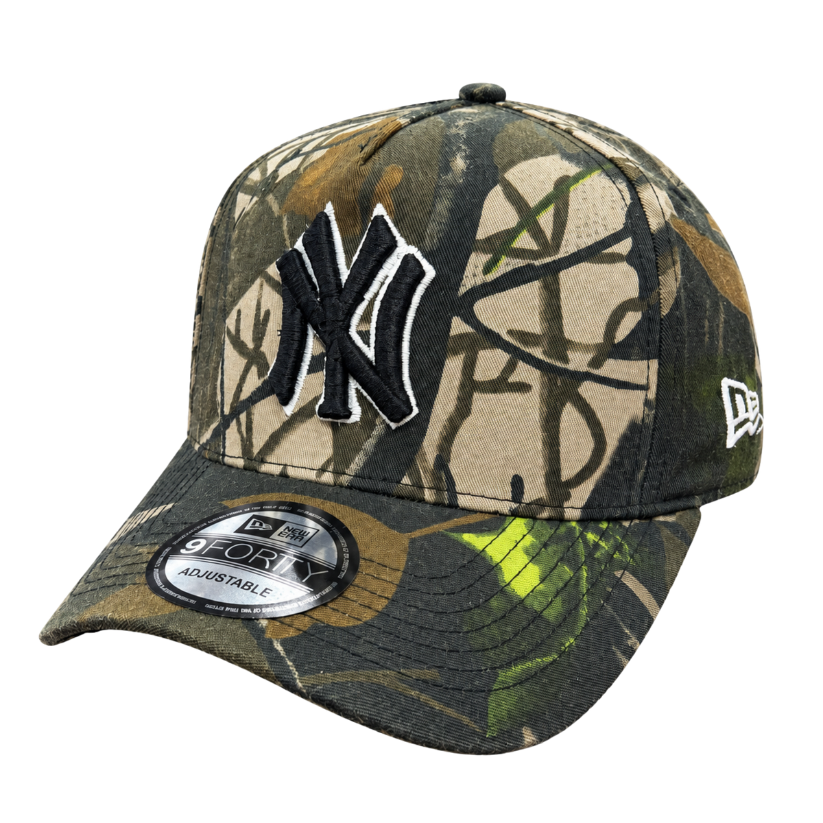 New Era 9FORTY New York Yankees – Woodland Camo, Black & White