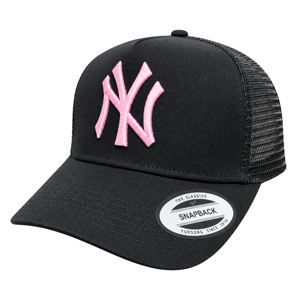 Cooperstown New York Yankees 1999 World Series Trucker – Black, Pink & White
