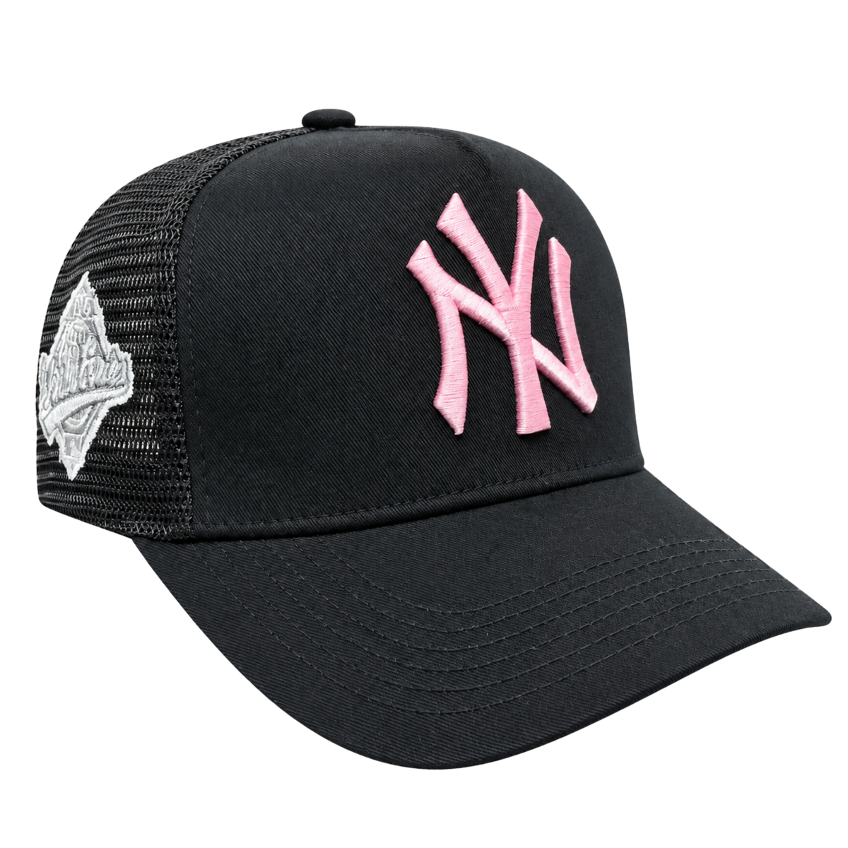 Cooperstown New York Yankees 1999 World Series Trucker – Black, Pink & White