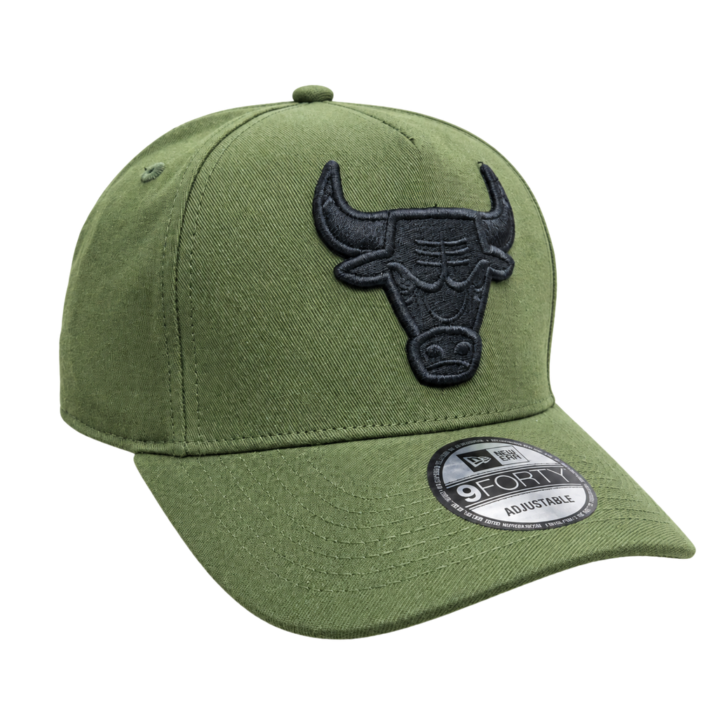 New Era 9FORTY Chicago Bulls – Olive Green & Black