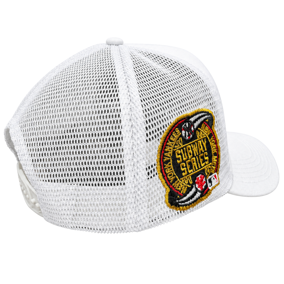 Cooperstown New York Yankees Rose Subway Series Trucker – White, Black, Red & Green