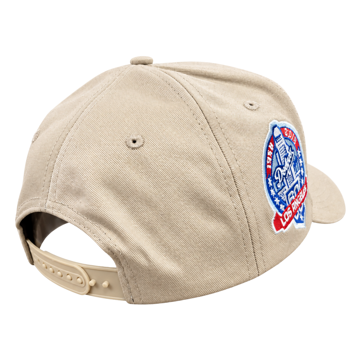 Cooperstown Los Angeles Dodgers Reverse Logo – Beige & White